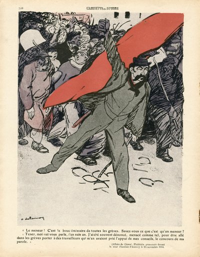 Il piatto del burro, numero 410, Satirico a colori da Aristide Delannoy
