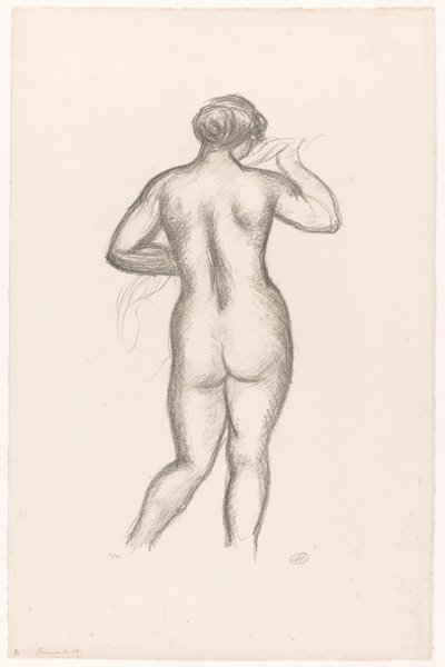 Nudo femminile visto di schiena da Aristide Maillol (signed by artist)