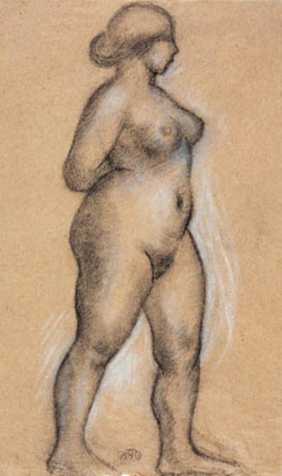 Modella femminile vista di lato, camminando verso destra da Aristide Maillol