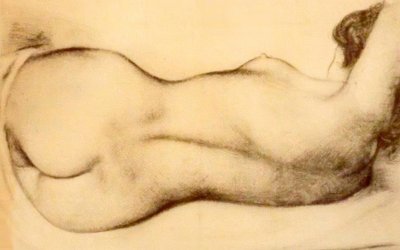 Schizzo di una donna nuda reclinata da Aristide Maillol