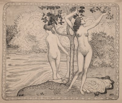 Due bagnanti sotto un albero in riva al mare da Aristide Maillol