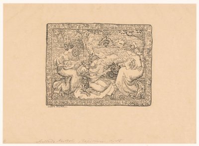 Arazzo con quattro donne che suonano in un paesaggio da Aristide Maillol