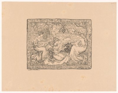 Arazzo con quattro donne che suonano in un paesaggio da Aristide Maillol