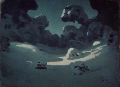 Macchie di luna nel bosco. Inverno, 1898-1908 da Arkhip Ivanovich Kuindzhi