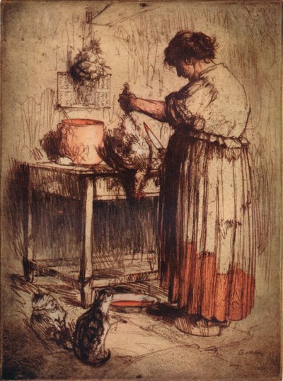 La Femme Au Poulet, c1921 da Armand Coussens