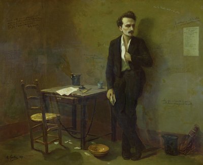 Henri Rochefort (1831-1913) nella prigione di Mazas, 1871 da Armand Desire Gautier
