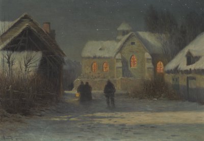 Messa di mezzanotte, notte di Natale a Bertincourt, Champagne da Armand Guery