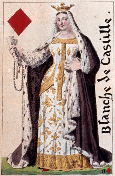 Rappresentazione della Regina Bianca di Castiglia (dettaglio) da Armand Gustave Houbigant