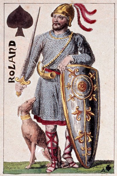 Rappresentazione del cavaliere Rolando (o Hroudland), Marchese delle Marche di Bretagna (dettaglio) da Armand Gustave Houbigant