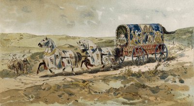 Carrozza di una dama, XIII secolo da Armand Jean Heins