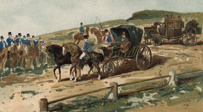 Postiglioni, carrozza e diligenza, Paesi Bassi, XIX secolo da Armand Jean Heins