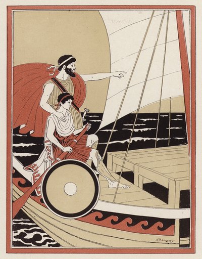 Atena che guida Telemaco nella sua ricerca di Ulisse da Armand Joseph Bonamy