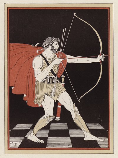Ulisse che tende il suo arco da Armand Joseph Bonamy