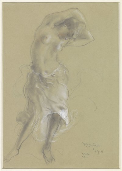 Donna seminuda danzante da Armand Rassenfosse