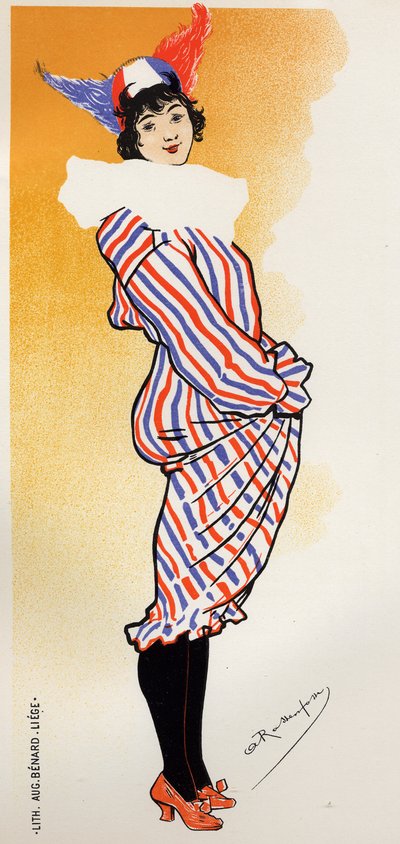 Geografia. Costume per il Carnevale di Liegi. Poster di Armand Rassenfosse, Belgio da Armand Rassenfosse