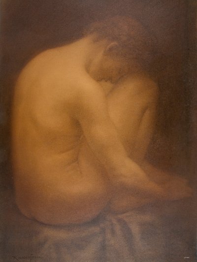 Nudo maschile seduto da Armand Rassenfosse
