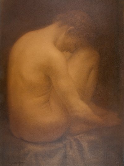 Nudo maschile seduto da Armand Rassenfosse