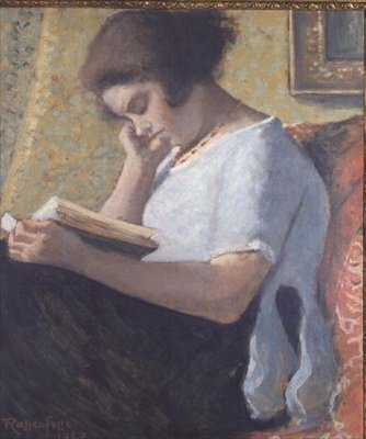 Giovane Ragazza che Legge da Armand Rassenfosse