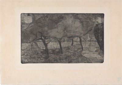 Les Pommiers (I meli) 1893 (incisione, acquaforte e puntasecca) da Armand Séguin