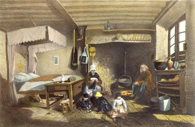 Interno di una casa a Royat da Armand Theophile Cassagne
