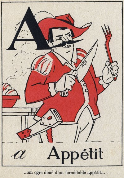 Lettera A: "Appetit", in L