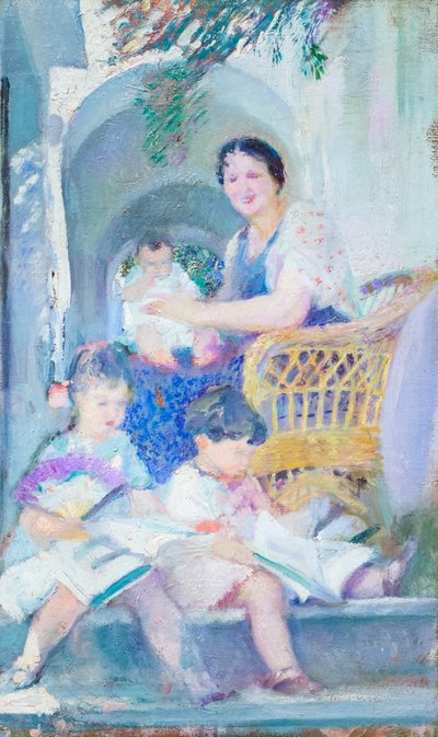 Famiglia sotto gli archi da Armando Spadini