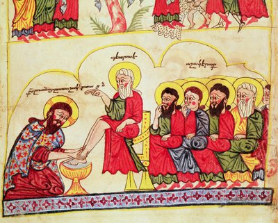 Cristo lava i piedi ai discepoli, XII-XIII secolo da Armenian School