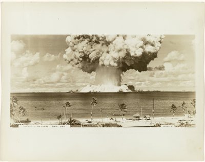Test della bomba atomica durante l
