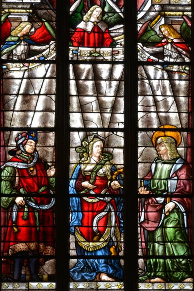 Il profeta Daniele, Sibilla Cimmeria e San Matteo Evangelista - Vetrata della cappella Saint Louis, Arnaud de Moles (1470-1520) completata nel 1513 - Cattedrale Sainte Marie d
