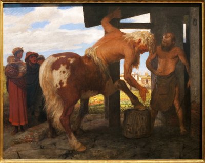 Centauro dal fabbro del villaggio da Arnold Böcklin