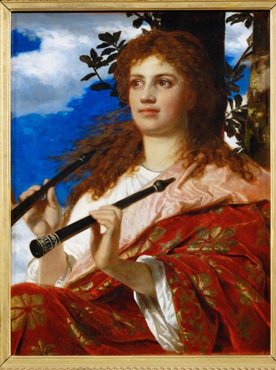 Die Muse des Anakreon - La musa di Anakreon ... (dipinto su tela) da Arnold Böcklin