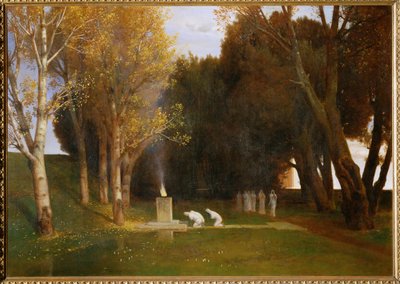 Heiliger Hain - Boschetto sacro ... (dipinto su tela) da Arnold Böcklin