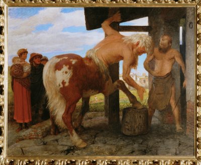 Kentaur in der Dorfschmiede - Centauro nella fucina del villaggio ... da Arnold Böcklin