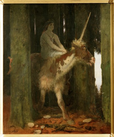 Waldesstille - Il silenzio del bosco. ... (pittura su legno) da Arnold Böcklin