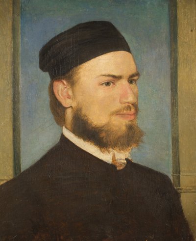 Ritratto del pittore Franz von Lenbach, 1862 da Arnold Böcklin