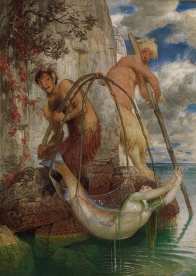 Due fauni che pescano da Arnold Böcklin
