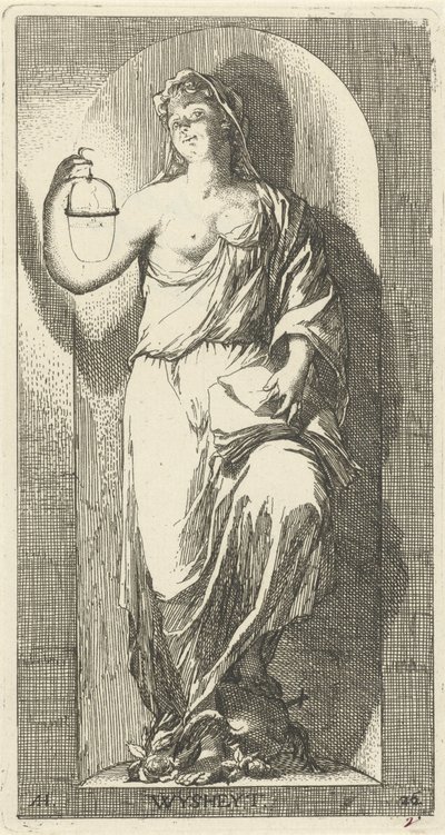Personificazione della saggezza da Arnold Houbraken