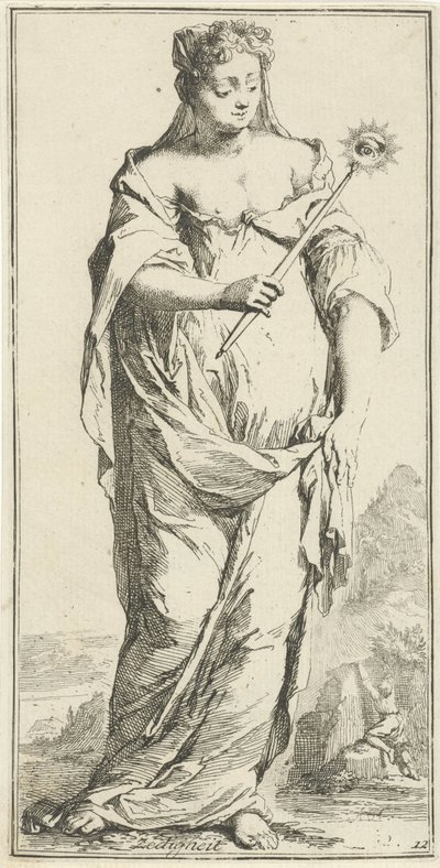 Personificazione della modestia da Arnold Houbraken