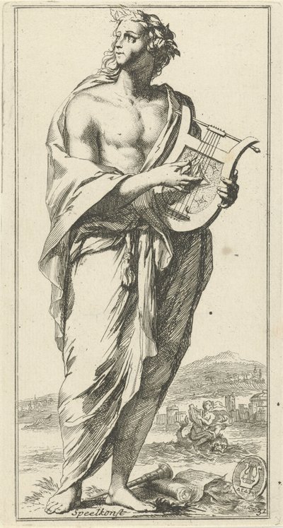 Personificazione della musica da Arnold Houbraken