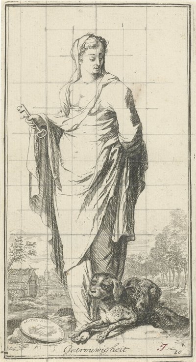 Personificazione della fedeltà da Arnold Houbraken