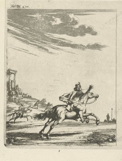 Cavalieri in un paesaggio da Arnold Houbraken