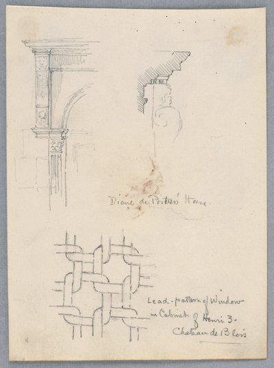 Dettagli architettonici dalla casa di Diane de Poitiers da Arnold William Brunner