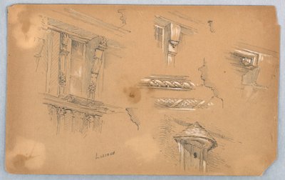 Dettagli architettonici a Lisieux da Arnold William Brunner