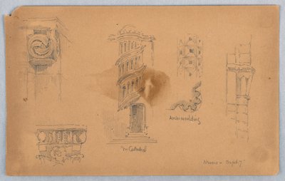 Dettagli Architettonici a Nevers da Arnold William Brunner
