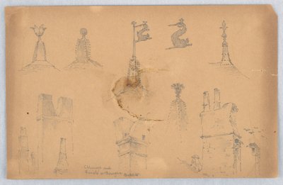 Dettagli architettonici da Bourges da Arnold William Brunner