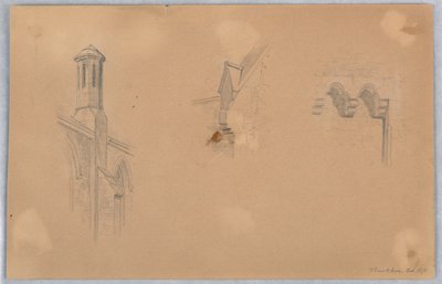 Dettagli architettonici dalla chiesa di Brookline da Arnold William Brunner
