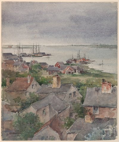Case sulla riva a Nantucket da Arnold William Brunner