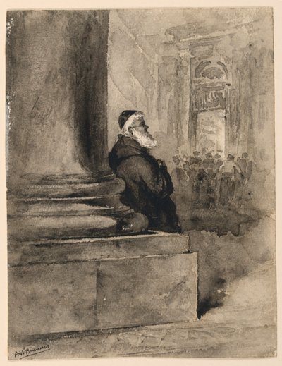 Vecchio monaco da Arnold William Brunner