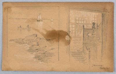 Schizzo di paesaggio e scala da Arnold William Brunner