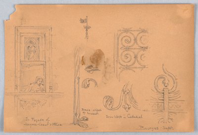 Schizzi a Bourges da Arnold William Brunner